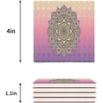 thumbnail image 3 of FMSHPON Mandala Pattern Set of 6 Coaster for Drinks, Absorbent Ceramic Stone Coasters Cup Mat with Cork Base for Home Kitchen Room Coffee Table Bar Decor, 3 of 4