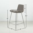 thumbnail image 2 of Capri Modern Leatherette Bar Stool, 25-inch/29-inch Seat Height, 2 of 4