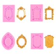 thumbnail image 2 of 4pcs Photo Frame Silicone Molds, 4 Designs Vintage Frame Molds Baroque Style Air Dry Clay Making Tool for Baking Chocolate Candy Desserts Cake Fondant Polymer Clay DIY Crafts, 2 of 5