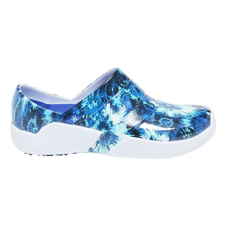 

Anywear Journey Nurse Shoes Injected Molded EVA Slip-On Garden Shoes Chef Shoes 9 Blue Blooms