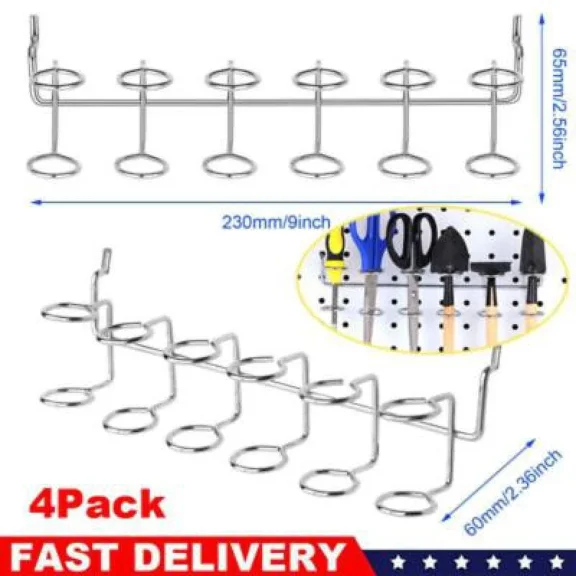 4 Pack Pegboard Hook Assortment Kit Storage Shop Garage Organizing Tools Hanger