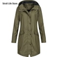 thumbnail image 2 of Pre-Owned Women Rain Coat Windcoat Bike Woman Coats Corta Vento Feminina Gift Long Women Raincoat Waterproof Rain Jacket Windbreaker, 2 of 6