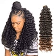 thumbnail image 1 of Peluca de estilo africano de 22 pulgadas, cabello largo y rizado, peluca de fibra química curva, peluca de fibra criogénica, peluca de estilo de onda profunda, 1 of 3