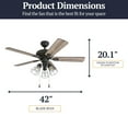 thumbnail image 6 of Prominence Home 50588-35 Madison County Industrial 42-Inch Aged Bronze Indoor Ceiling Fan, Cage LED Cage Barnwood, Tumbleweed Blades, 6 of 15