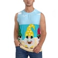 thumbnail image 2 of Fotbe Men's Gnomes On The Beach Print Men's Sleeveless Muscle Tank Tops Casual T-Shirts for Gym Workout Beach-X-Large, 2 of 8