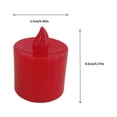 thumbnail image 3 of Paquete de 24 velas LED para velas de té – Velas parpadeantes sin llama – Velas falsas electrónicas con pilas – Decoración para bodas, fiestas, citas y celebraciones de festivales (rojo), 3 of 3