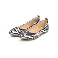 thumbnail image 5 of Misbehave DI24 Women Canvas Tribal Maze Almond Toe Slip On Ballet Flat, 5 of 5