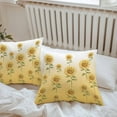 thumbnail image 7 of Waterproof Throw Pillow Covers Set of 2, 16x16 Inch Yellow Sunflowers Decorative Pillowcases Outdoor Pillow Slip Cushion Covers Set for Couch Tent Watercolor Gradient Flowers Floral, 7 of 7