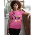 thumbnail image 2 of Hunting Crew Easter Bunny Egg Hunting Christian Event Women's T-shirt, 3XL, Azalea Pink, 2 of 5