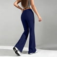 thumbnail image 6 of Dwellite Flare Sweatpants for Womens Wide Leg Lounge Pants with Pockets Baggy Fall Travel Sweat Pants Navy XL, 6 of 9