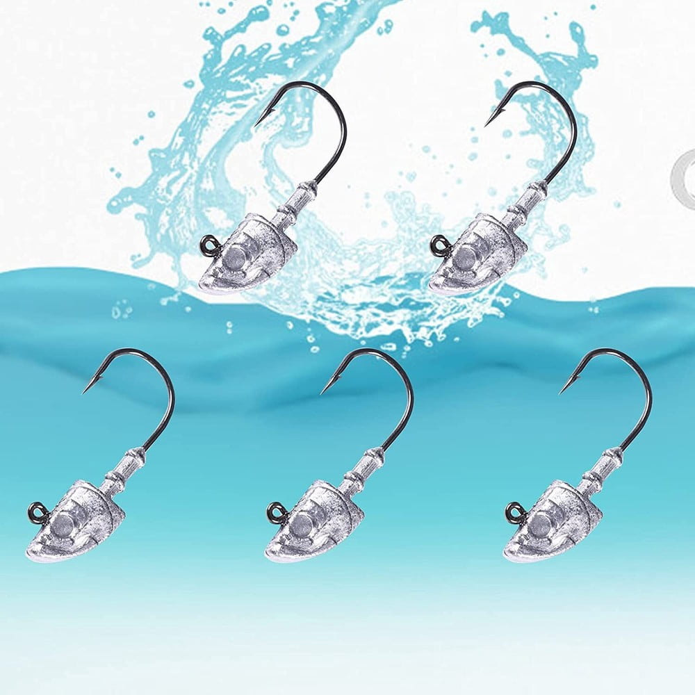 10Pcs Jig Heads Saltwater Fishing Swimbait Saltwater Jig Heads Lures for Bass