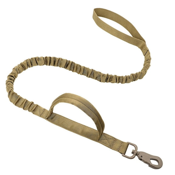 Pet Artist No Pull Tactical Bungee Dog Leash with 2 Control Handle Military Training Leashes