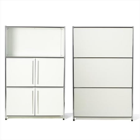 Infinita System4-Simpli-Bookcase 3 Compartments With Two Double Doors