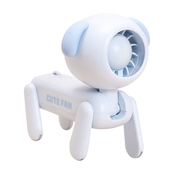 Tepsmf Versatile Foldable Dog Fan with Phone Holder Handheld Desktop Mini Personal Air Cooling Fan for Students Bedroom Office Desk