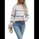 thumbnail image 3 of Suéteres Casuales de Punto con Estampado de Leopardo para Mujer, Suéteres de Larga con Cuello Redondo Rosa M, 3 of 9