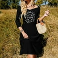 thumbnail image 3 of Nordic Mythology Rune Circle Dress Summer Dresses Woman Street Style Big Size Casual Dress, 3 of 9