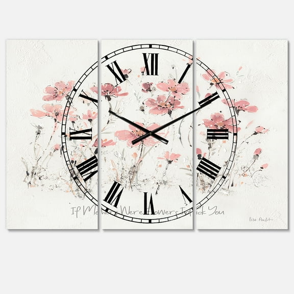 Designart 'Wildflowers III' Traditional Wall Clock