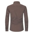 thumbnail image 2 of DDAPJ pyju Men's Printed Button Down Shirts Long Sleeve Regular Fit Dress Shirt Wrinkle Free Formal Wedding Shirts Coffee XXL, 2 of 4