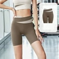 thumbnail image 2 of Edvintorg Sports Wear for Women Gym Women's Shorts Color Matching Hip Lifting High Waist Exercise Pants Yoga Capris Pants Khaki S, 2 of 3