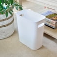 thumbnail image 4 of Youngever 2 Pack 3 Gallon Slim Trash Can, Plastic Garbage Container Bin, Trash Bin with Handles for Home Office, Living Room, Study Room, Kitchen, Bathroom (White), 4 of 4