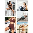 thumbnail image 4 of Workout Sets for Women,2 Piece YOGA Workout Set Sexy Two Piece Matching Crop Tank Top Set Outfits Women's Sportwear Tracksuit for Female, 4 of 5
