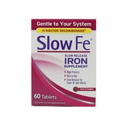 Slow Fe Slow Release Iron Tablets 60 ea (Pack of 6)
