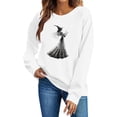 thumbnail image 4 of Trikvn Women's Vintage Witch Graphic Sweatshirts Magic Spell Pullover Tops Fall Long Sleeve Crewneck Shirts Casual Loose Fit Novelty Halloween Outerwear Jumper, 4 of 6