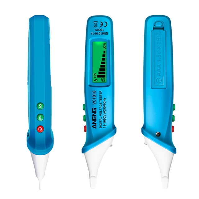 ANENG VC1018 Herramientas eléctricas Sensor Tester Pen 1000V AC Medidor de voltaje (Azul) Likrtyny Para estrenar