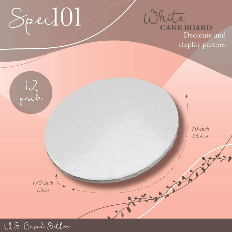 30-Pack Cake Board Rounds, Circle Cardboard Base Boards, 8, 10 and 12-Inch.  P