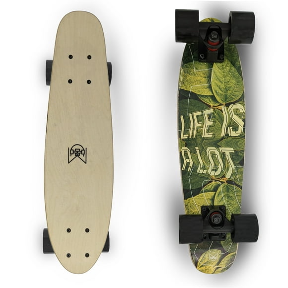 Patineta Tipo Penny Profesional Musa Madera Maple Musa Verde (Llantas negras/Trucks negros)