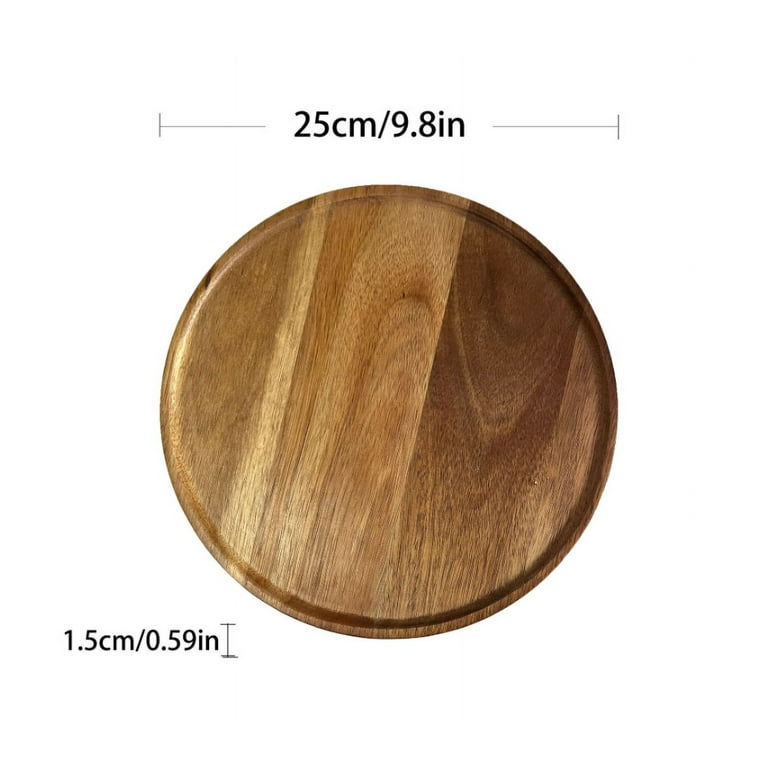 Gogcaro Acacia Wood Round Candle Holder Tray photo 4