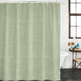 thumbnail image 2 of Sage Green Burlap Texture Shower Curtain, Waterproof Shower Curtains for Bathroom, Farmhouse Vintage Sage Green Washable Fabric Bathtub Curtain Set Bath Decor with 12 Hooks Extra Long 72"x96", 2 of 8