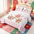 thumbnail image 3 of Manfei Christmas Farmhouse Nutcracker Quilt King,Colorful Winter Snow Theme King Coverlet Set,3pcs,1 Bedspread and 2 Pillowcases, 3 of 7