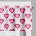 thumbnail image 3 of Ambesonne Pale Pink Window Valance, Hearts Cartoon, 54" X 18", Magenta Pale Pink, 3 of 5