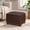 Brown, variant on PU Leather Rolling Storage Ottoman, 24" Tufted Lid with Nailhead Trim, Hidden Storage Footrest & Organizer on Caster Wheels for Living Room, Bedroom, Entryway, Orange Brown