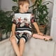 thumbnail image 4 of Balery Starfishes Shells Conjunto de Pijama Infantil de Manga Corta con Estampado – Ropa de Dormir de Algodón Suave-XX-Large, 4 of 6