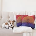 thumbnail image 4 of Ambesonne Ethnic Throw Pillow Cover 2 Pack, Eastern Art, 16", Scarlet Blue, 4 of 7