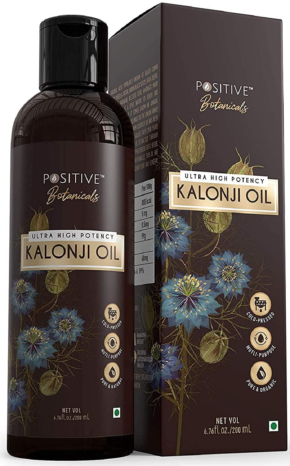 POSITIVE Root therapy Plus+ KALONJI OIL for Hair Growth (Black seed Oil), Pure & Organic - 200mL POSITIVE Root therapy Plus+ KALONJI OIL for Hair Growth (Black seed Oil), Pure & Organic - 200mL