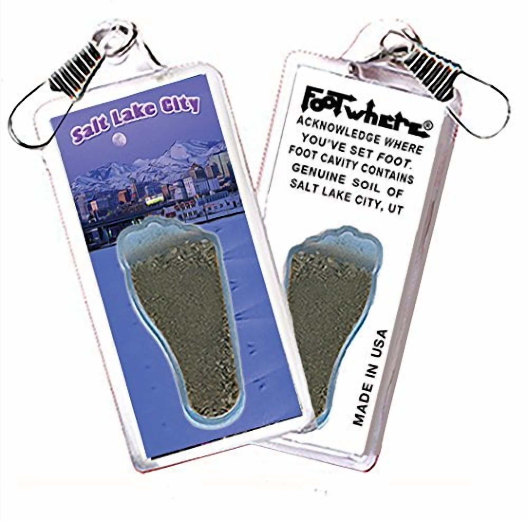 Salt Lake City FootWhere Souvenir Lanyards. (SLC300 - Assorted) 6 Piece Set.