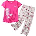 thumbnail image 1 of HAHDAXIA Womens Pajama Set Cotton Capri Pant Pyjama Short Sleeve Sleepwear Summer Pjs, 1 of 5