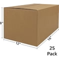 thumbnail image 3 of UOFFICE Single Wall Standard Shipping Boxes, 16" x 12" x 8", 25 Count, 1 Pack, 3 of 7