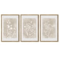 thumbnail image 4 of Drsoum Vintage Flower Wall Decor 16x24in3pcs Natural Framed Minimalist Floral Artwork Ready to Hang Hallway Home Office, 4 of 6