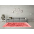 thumbnail image 3 of Ahgly Company Machine Washable Indoor Rectangle Abstract Red Modern Area Rugs, 2' x 5', 3 of 4