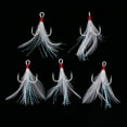 thumbnail image 3 of Ganchos de pesca Cola 2x 5 Piezas Acero Carbono Reemplazo Esencial Afilados con Plumas, 3 of 8