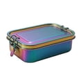 thumbnail image 1 of Stainless Steel Bento Box Leak-Proof Metal Lunch Box with Removable Divider Lunch Box for Children A, 1 of 5