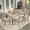 6-Textilene Chair-Brown, variant on Patio Dining Set, 7 Pieces Outdoor Dining Set for 6 with Stackable Textilene Chairs for Garden & Yard, Brown