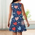 thumbnail image 6 of YOUYEDIAN Independence Day Girls' Dresses 4th Of July Sleeveless Dresses 2025 Summer Casual Sun Dress Dark Blue Red White and Blue Midi Dress,Dark Blue 7-8 Years, 6 of 6