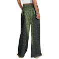 thumbnail image 5 of kaondbfi Dress Pants Women Petite High Waisted Wide Leg Summer Beach Vacation Women's Pants Casual Trousers, 5 of 8