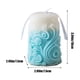 thumbnail image 3 of Vela perfumada con forma de columna romana geométrica navideña, elegante degradado azul y blanco con estrellas para decorar el hogar o regalar, cera aromática para árboles navideños., 3 of 6