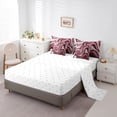 thumbnail image 5 of jejeloiu Geometric Wave Striped 7-Piece Twin Bedding Sets,Abstract Lines Bedding Comforter Set,Red Brown Sheet Sets For Children,Breathable Home Decor Reversible, 5 of 8